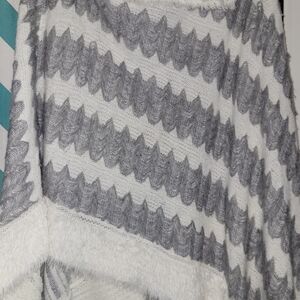 Gray and White Women's Sweater